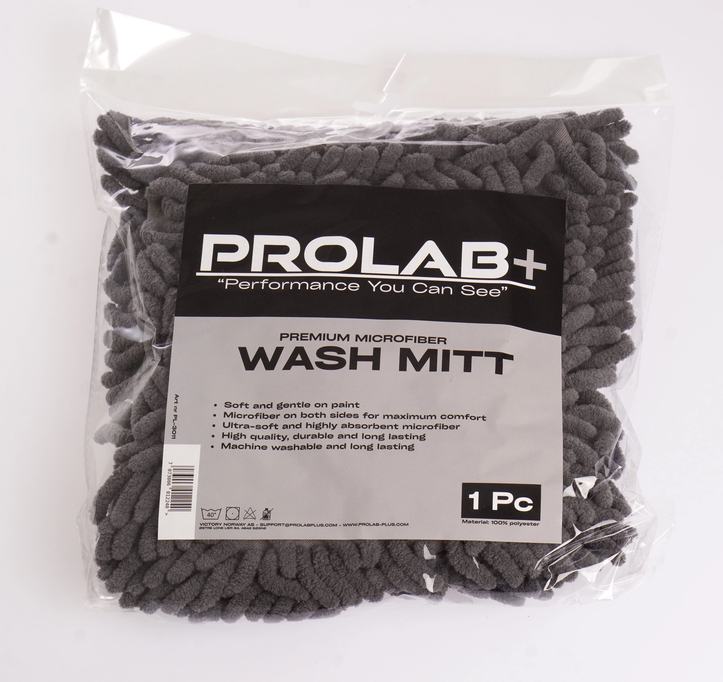 Prolab+ Wash mitt Vaskehanske i mikrofiber